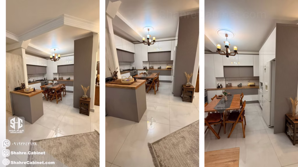 کابینت ترکیبی های گلاس اشک و روکش کره ای + عکس پروژه اجرایی 5 کابینت های گلاس و روکش کره ای